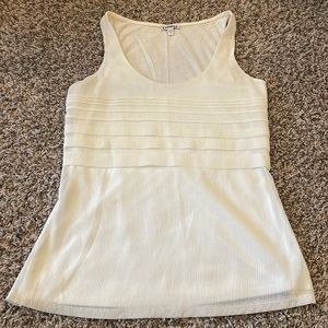 NWOT cream and gold chiffon top